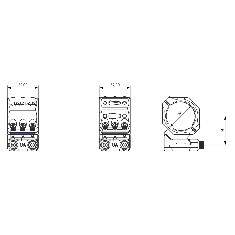 30 mm kikkertmontageringe | Picatinny base
