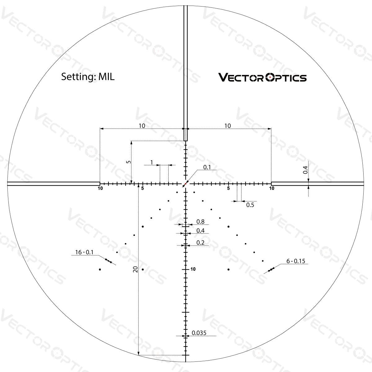 Vector Optics Veyron 6-24x44 IR First Focal Plane oplyst riffelkikkert Vector Optics