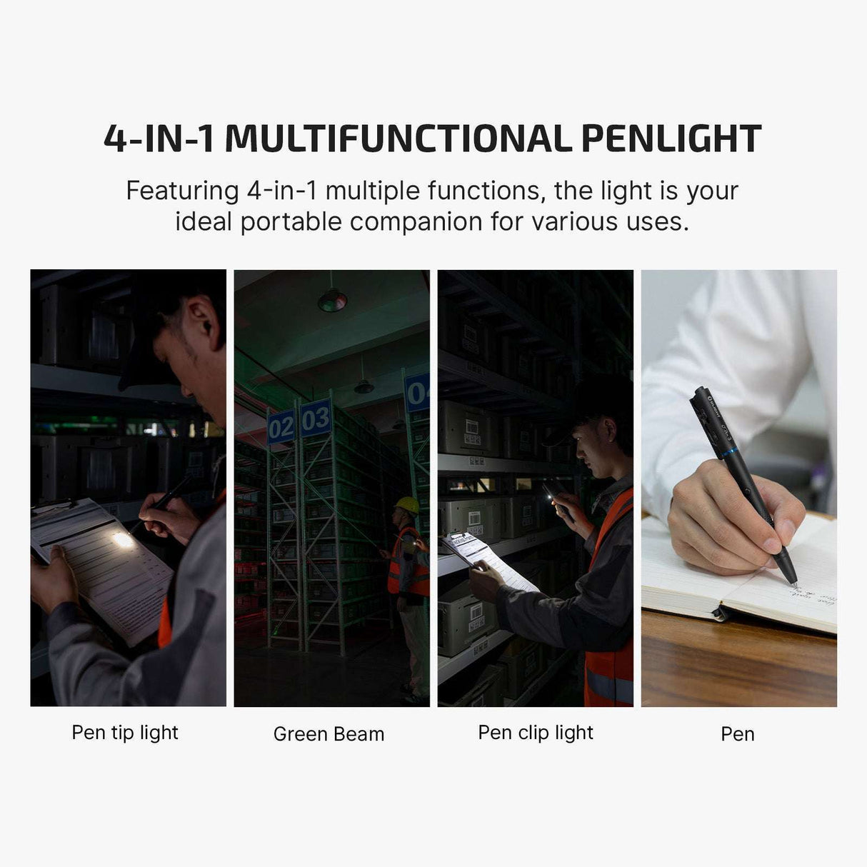Olight O'Pen 3 | multifunktionel penlygte | 120 lm + grøn laser