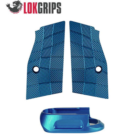 CZ Shadow 2 Compact & Carry korte alu greb & alu magwell | Gridlok_blå