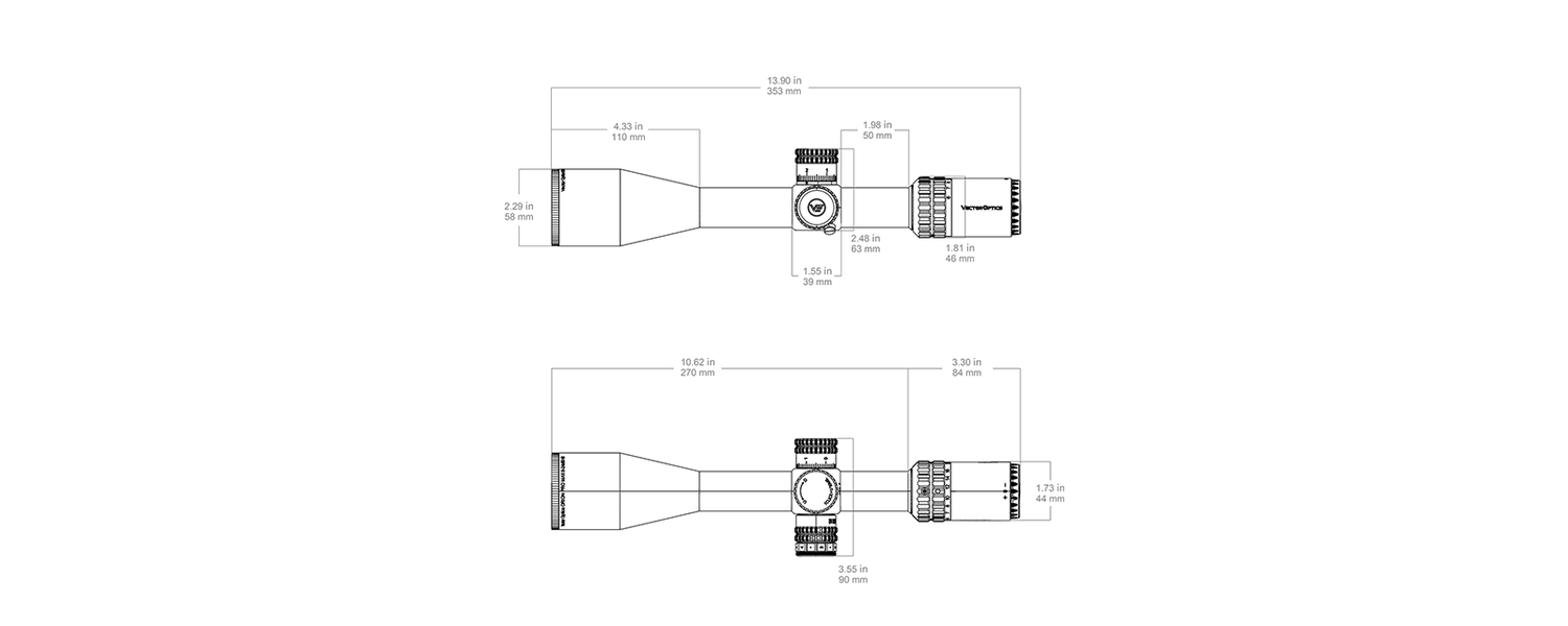 Vector Optics Orion Pro Max 6-24x50 MIL HD FFP riffelskope