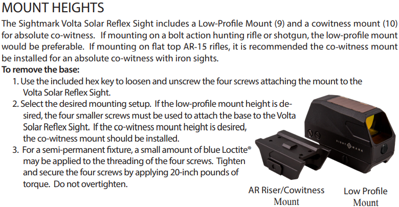 Sightmark Volta Solar Rødpunktsigte
