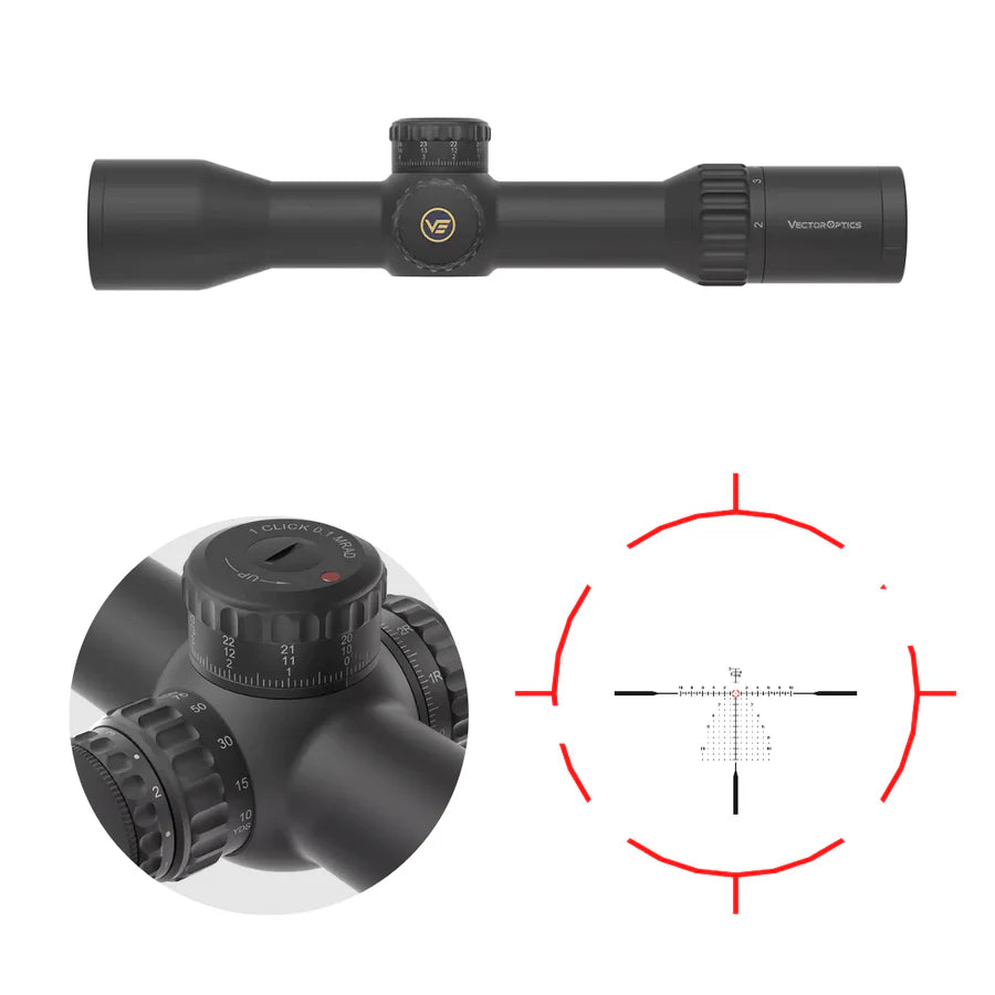 Vector Optics Continental x6 2-12x44 RAR riffelkikkert