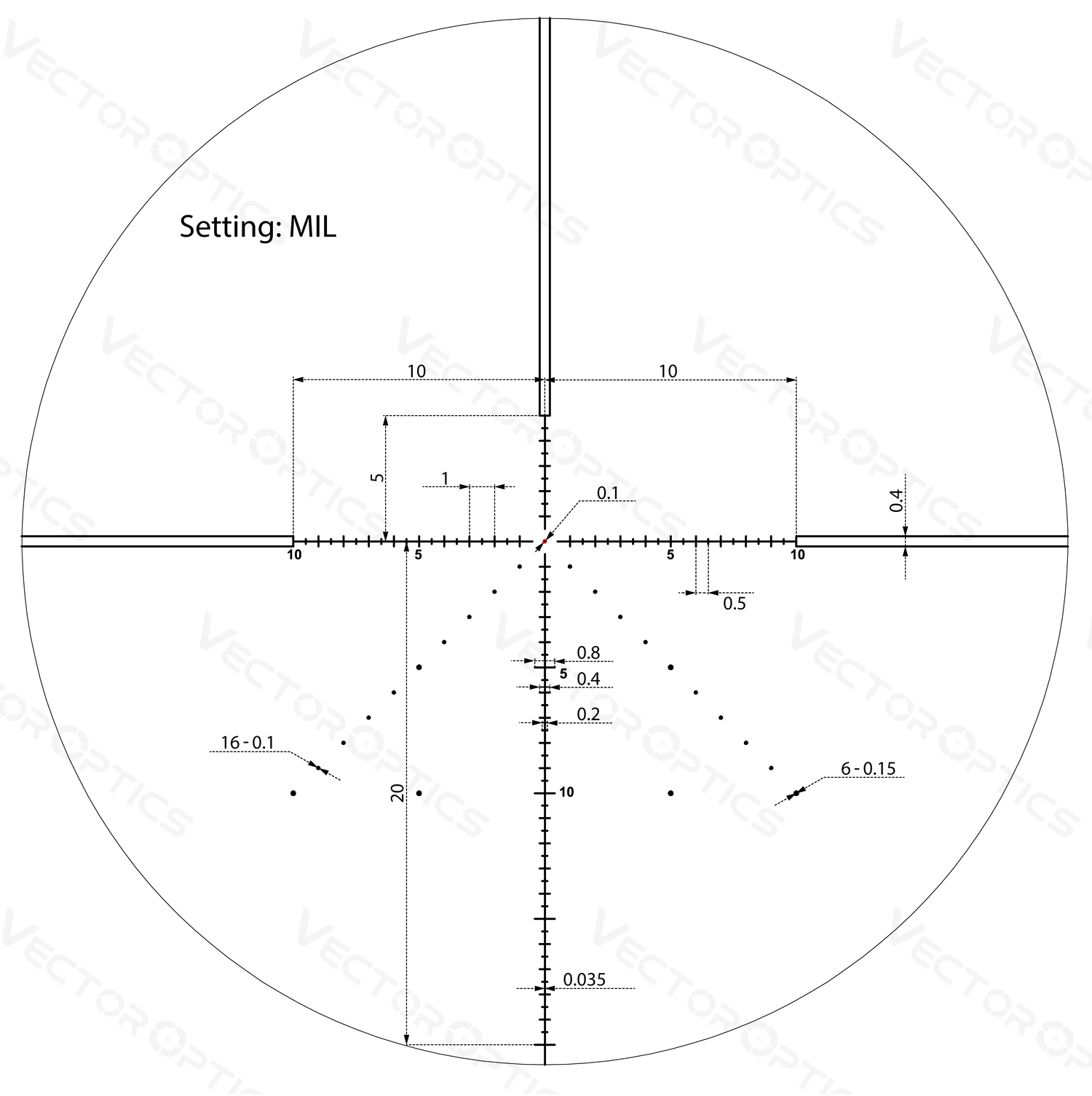 Vector Optics Veyron 4-16x44 IR First Focal Plane oplyst riffelkikkert Vector Optics