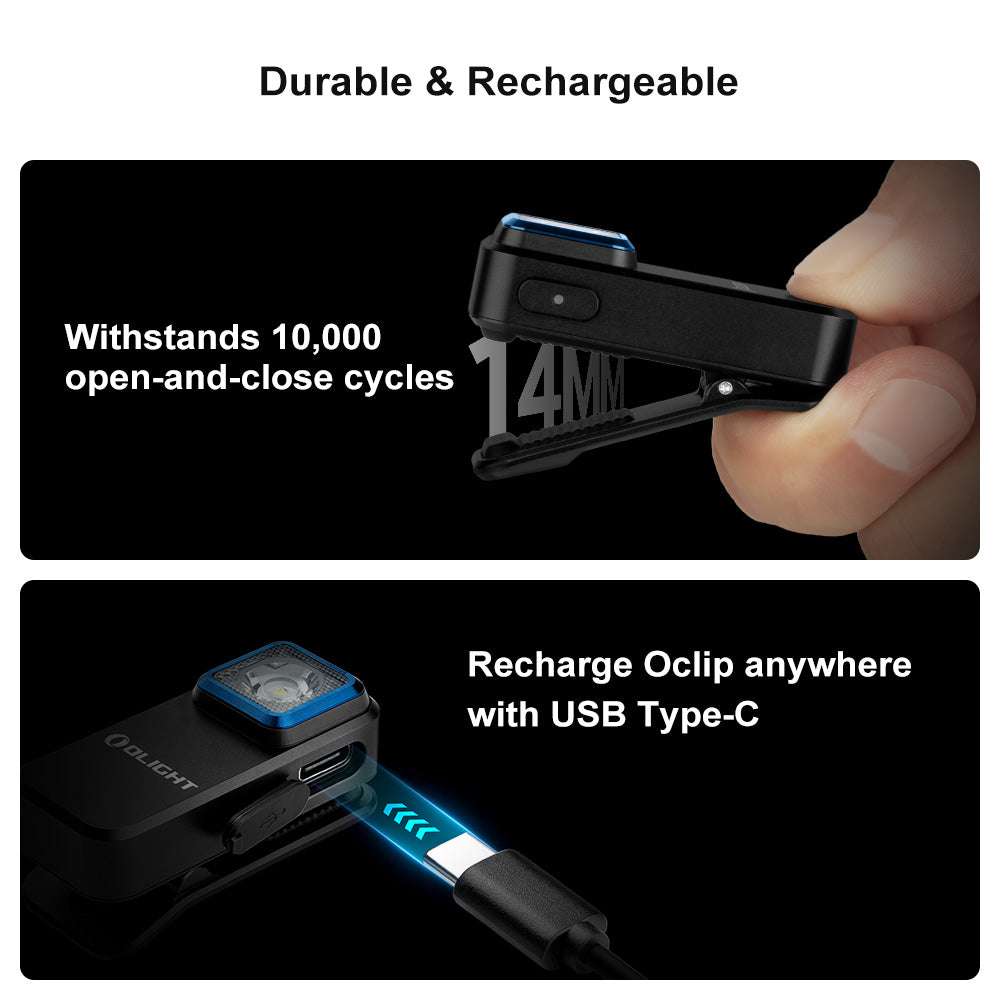 Olight Oclip | genopladelig EDC clip-lygte | 300 lm