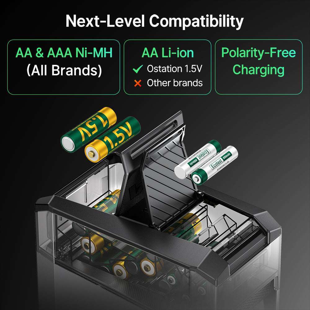 Olight Ostation 2 Pro | smart AA/AAA batterioplader | 3-i-1