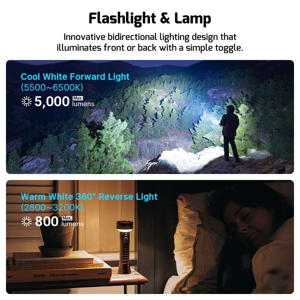 Olight Prowess | lygte med tovejsbelysning | 5.000 lm